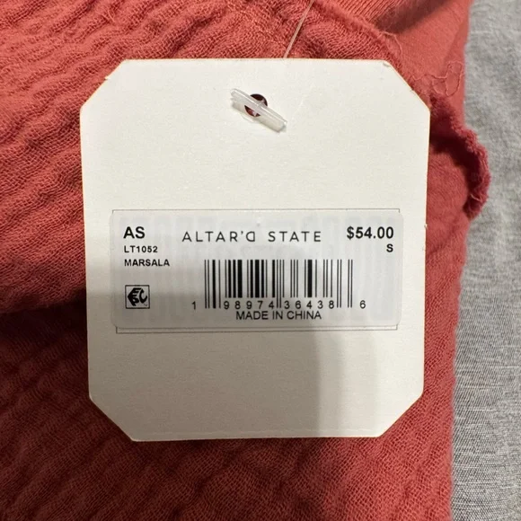 Altar'd State Terracotta Tiered Blouse - Picture 4 of 4